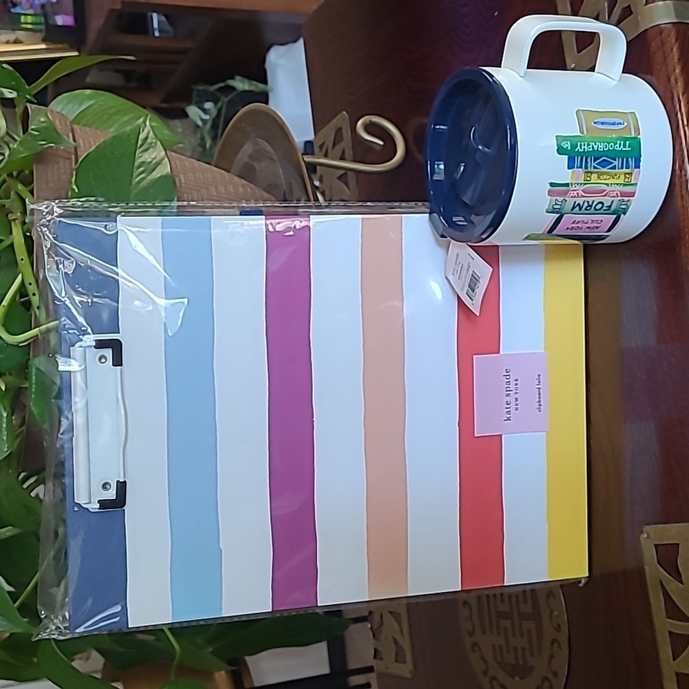 Kate Spade Clipboard  & Coffee Mug